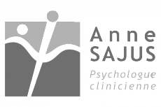 Média réf. 378 (3/4): Logo Anne Sajus, psychologue clinicienne (version dégradé gris)